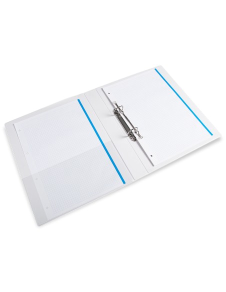 CI | Carpeta canguro 2 anillas mixtas 25mm liderpapel a4 plastico blanca