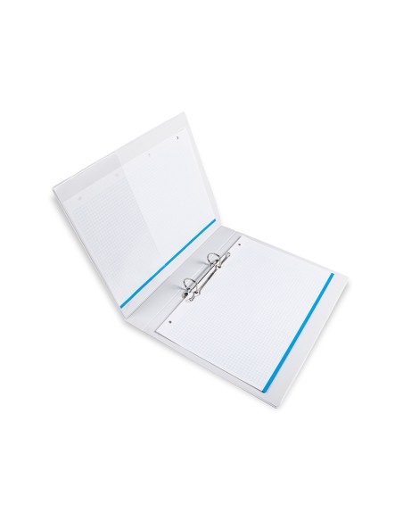 CI | Carpeta canguro 2 anillas mixtas 25mm liderpapel a4 plastico blanca