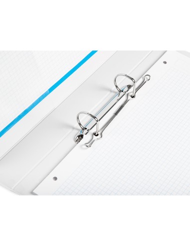 CI | Carpeta canguro 2 anillas mixtas 25mm liderpapel a4 plastico blanca