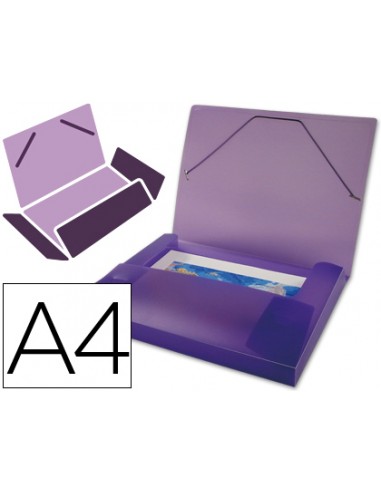 CI | Carpeta liderpapel portadocumentos 36856 polipropileno din a4 violeta serie frosty lomo 25 mm