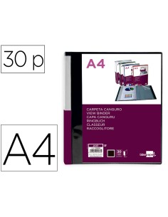 CI | Carpeta liderpapel 30 fundas canguro pp din a4 negro...