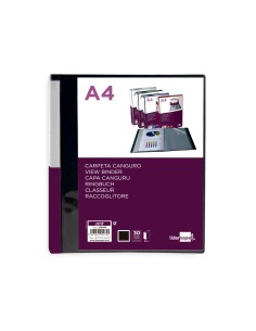 CI | Carpeta liderpapel 30 fundas canguro pp din a4 negro... 2