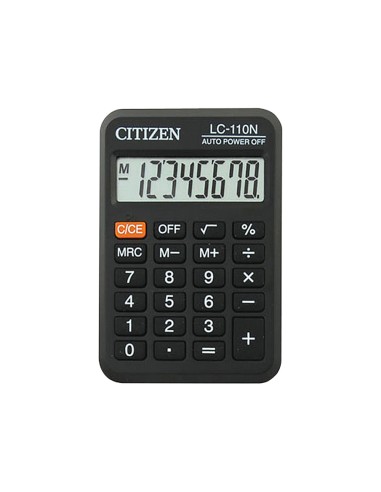 CI | Calculadora citizen bolsillo lc-110 8 digitos negra
