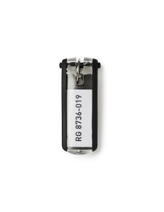 CI | Llavero portaetiqueta durable key clip negro 2