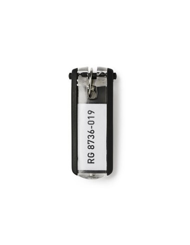 CI | Llavero portaetiqueta durable key clip negro