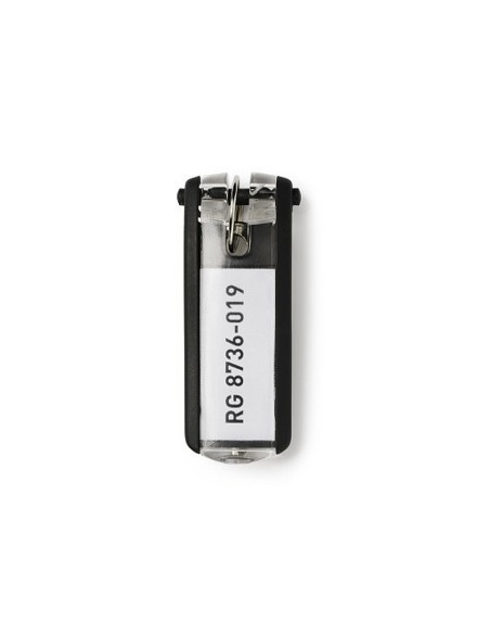 CI | Llavero portaetiqueta durable key clip negro
