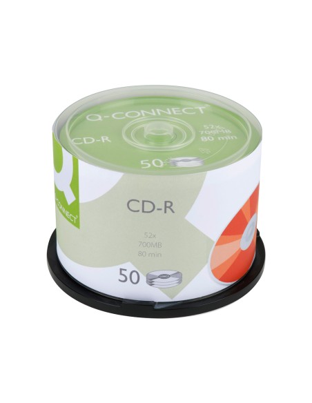 CI | Cd-r q-connect capacidad 700mb duracion 80min velocidad 52x bote de 50 unidades