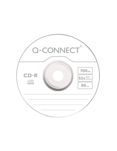 CI | Cd-r q-connect capacidad 700mb duracion 80min velocidad 52x bote de 50 unidades