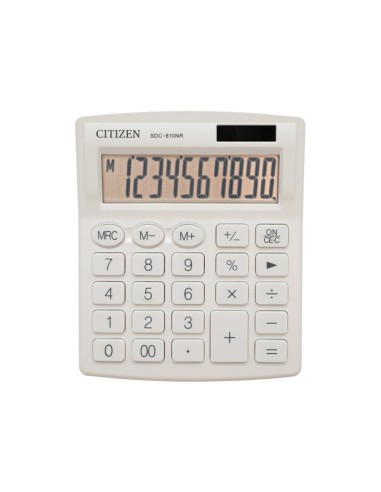 CI | Calculadora citizen sobremesa sdc-810 nrwhe 10 digitos 124x102x25 mm blanco