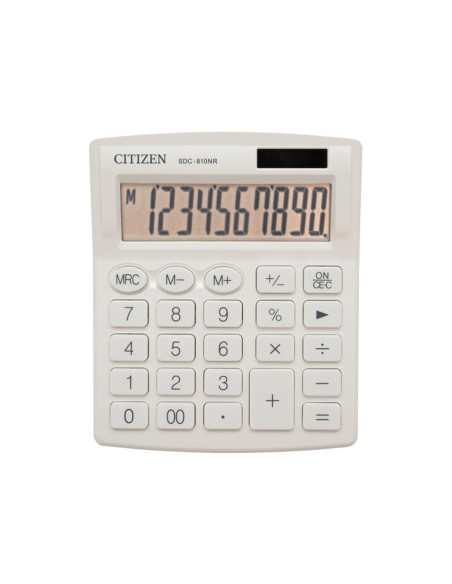 CI | Calculadora citizen sobremesa sdc-810 nrwhe 10 digitos 124x102x25 mm blanco