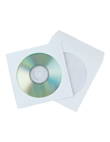 CI | Sobre para cd q-connect con ventana transparente y solapa -pack de 50 unidades
