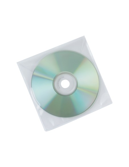 CI | Sobre para cd q-connect polipropileno con solapa -pack de 50 unidades