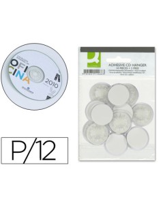 CI | Soporte para cd q-connect adhesivos -bolsa de 12...