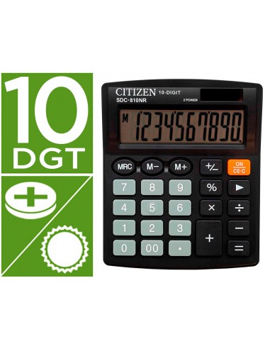 CI | Calculadora citizen sobremesa sdc-810 bn 10 digitos negro