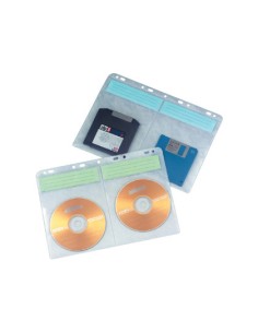 CI | Funda para 4 c.d. q-connect con taladros bolsa de 10...