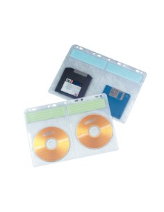 CI | Funda para 4 c.d. q-connect con taladros bolsa de 10... 2