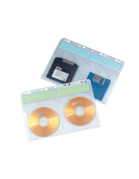 CI | Funda para 4 c.d. q-connect con taladros bolsa de 10 fundas