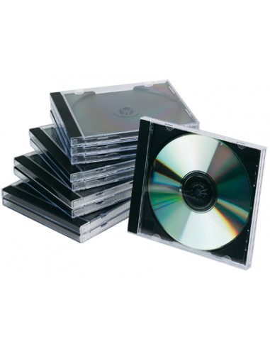 CI | Caja de cd q-connect -con interior negro -pack de 10 unidades
