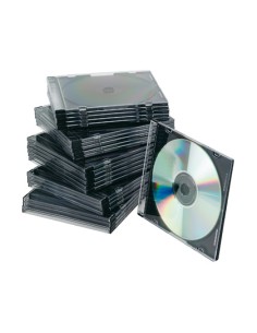 CI | Caja de cd q-connect slim -con interior negro -pack...