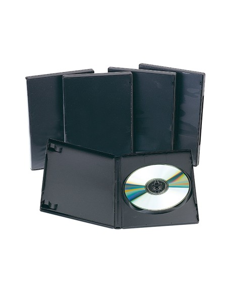 CI | Caja dvd q-connect -con interior negro -pack de 5 unidades