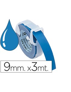 CI | Cinta dymo 9mm x 3mt azul -tradicional