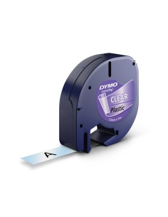 CI | Cinta dymo 12mmx4mt -transparente para maquina letratag 2