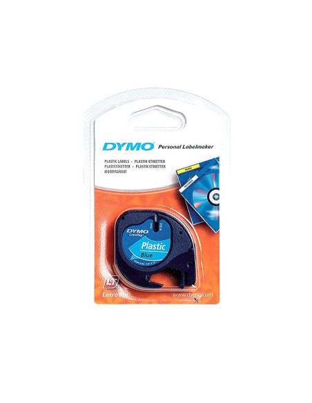 CI | Cinta dymo 12mmx4mt -negro/ultra azul para maquina letratag