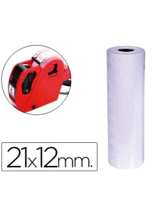 CI | Etiquetas q-connect blanca 21 x 12 mm lisa -rollo...