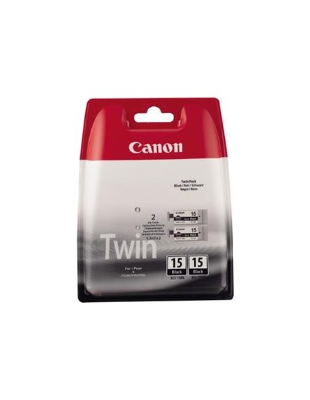 Cartucho de tinta ORIGINAL (2 unidades) BCI15BK - 8190A002
