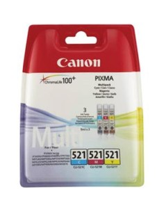 Multipack 3 cartuchos de tinta ORIGINAL CLI521 - 2934B010 2