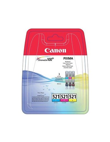 Multipack 3 cartuchos de tinta ORIGINAL CLI521...