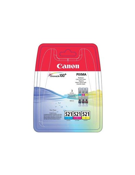 Multipack 3 cartuchos de tinta ORIGINAL CLI521 - 2934B010