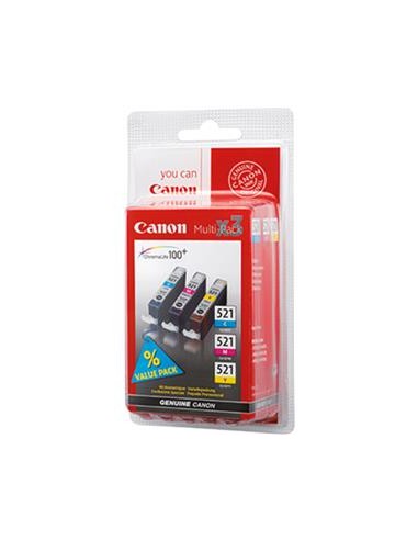 Multipack 3 cartuchos de tinta ORIGINAL CLI521...