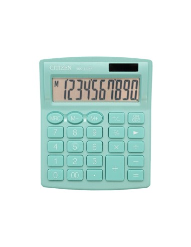 CI | Calculadora citizen sobremesa sdc-810 nrgne 10 digitos 124x102x25 mm verde