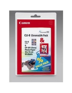 Multipack 3 cartuchos de tinta ORIGINAL CLI8 - 0621B029 2