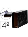 CI | Caja archivador liderpapel classic blue cuarto apaisado negra