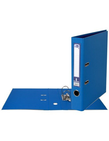 CI | Archivador de palanca liderpapel a4 documenta forrado pvc con rado lomo 52mm azul compresor metalico