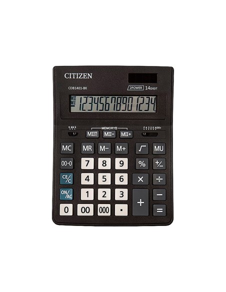 CI | Calculadora citizen sobremesa business line eco eficiente solar y pilas 14 digitos 200x157x35 mm