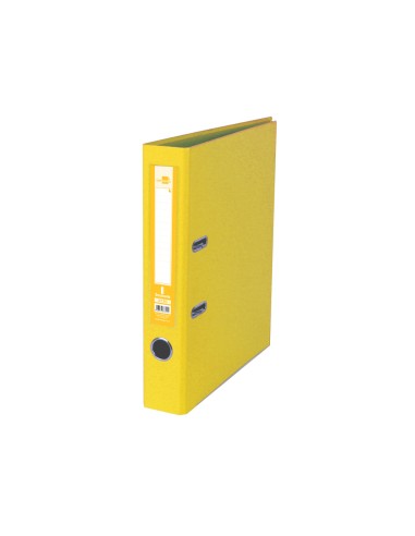 CI | Archivador de palanca liderpapel folio documenta forrado pvc con rado lomo 52 mm amarillo compresor