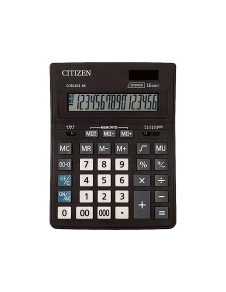CI | Calculadora citizen sobremesa business line eco eficiente solar y pilas 16 digitos 200x157x35 mm