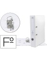 CI | Archivador de palanca liderpapel folio documenta forrado pvc con rado lomo 52 mm blanco compresor metalico