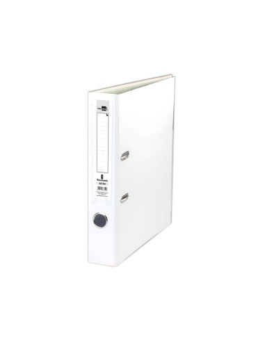 CI | Archivador de palanca liderpapel folio documenta forrado pvc con rado lomo 52 mm blanco compresor metalico