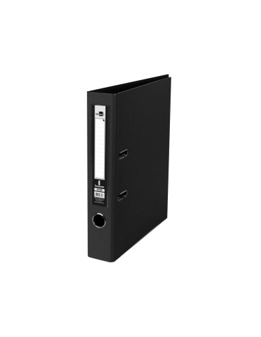 CI | Archivador de palanca liderpapel folio documenta forrado pvc con rado lomo 52 mm negro compresor metalico
