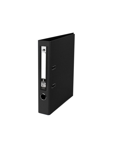 CI | Archivador de palanca liderpapel folio documenta forrado pvc con rado lomo 52 mm negro compresor metalico