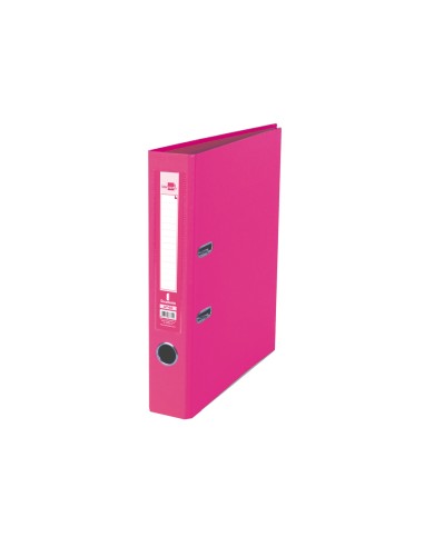 CI | Archivador de palanca liderpapel folio documenta forrado pvc con rado lomo 52 mm rosa compresor metalico