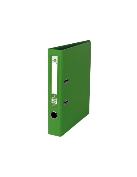 CI | Archivador de palanca liderpapel folio documenta forrado pvc con rado lomo 52 mm verde compresor metalico