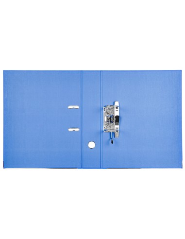 CI | Archivador de palanca liderpapel folio documenta forrado pvc con rado lomo 75mm azul compresor metalico