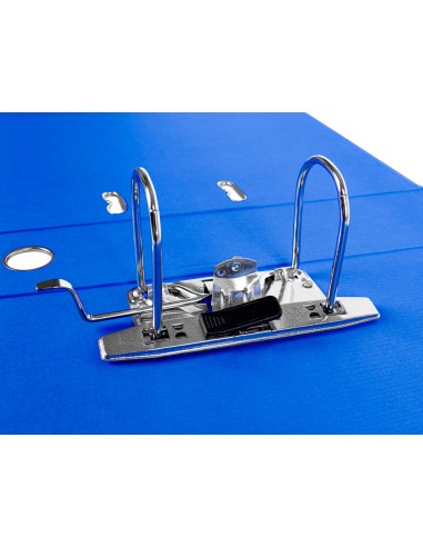CI | Archivador de palanca liderpapel folio documenta forrado pvc con rado lomo 75mm azul compresor metalico