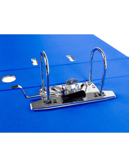 CI | Archivador de palanca liderpapel folio documenta forrado pvc con rado lomo 75mm azul compresor metalico