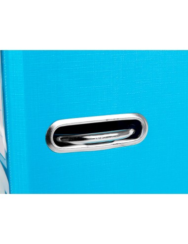 CI | Archivador de palanca liderpapel folio documenta forrado pvc con rado lomo 75 mm celeste compresor metalico